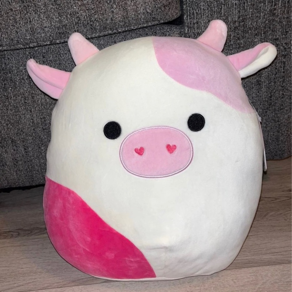 NWT Caedyn the Pink Cow Valentine’s Day Squishmallow 12”!